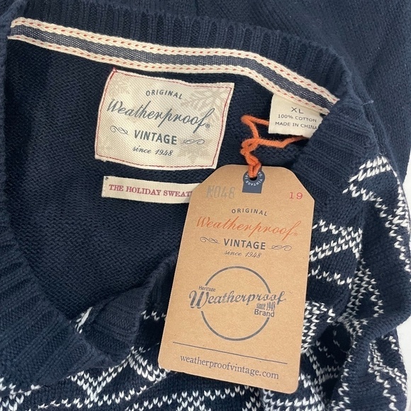 Weatherproof Vintage Snowflake Men's Sweater - Picture 6 of 7